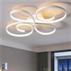 lnrosy Lampadario Salotto Moderna Telecomando e App,Plafoniera Led Creativa da 58w a Forma di Fiore, Plafoniera Intelligente con Dimmerabile E Timer,Per Soggiorno,Camera Da Letto,Cucina