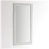 ARHome Specchiera Parete Modern, 120 x 60, Bianco Frassinato, Specchio Parete Muro, Made in Italy
