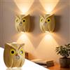 Lergas Lampada da parete a LED per interni con sensore di movimento, batteria ricaricabile, 1 pezzi, USB, luce notturna dimmerabile, luce di movimento, magnetica, 3 modalità gufo sensore di movimento, luce