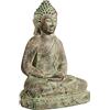 Biscottini Statua buddha 48X36X68 cm - Buddha statua in resina - Buddah da arredo color oro anticato - Statua buddha grande arredo interno ed esterno