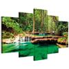 Cuadros B&D XXL - Quadro Grande Paesaggio Cascata 200x100 cm 5 Pezzi - Stampa su Tela Strutturata - Quadri Moderni per Camera da Letto Matrimoniale - Stampe da Parete Arte - Natura c-B-0036-b-n