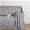 Farè - Telo Salva Divano - Copridivano IMPERMEABILE in tessuto arredo Antimacchia ideale per cani, gatti e bambini - Made in Italy | 200 x 270 cm | DEKORA antracite