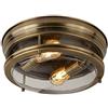 Searchlight Lighting Searchlight Edinburgh - Plafoniera a filo per bagno a 2 luci Ottone antico IP44, E27