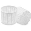 VIRSUS Fuscelle Rotonde per Ricotte G100, capacità 100 Grammi, colore Bianco, Misura 65x55 mm, Forme Contenitori in Polietilene alta densità, Stampi per Ricottine, Formaggi, Made in Italy (20)
