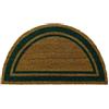 Casatessile Zerbino in Cocco Naturale Bordo 14 per Esterno Porta Entrata Retro Antiscivolo Tappeto Raschiafango - Verde, Mezzaluna