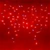 Luccika Cascata di Stalattiti Professionali, colore luci Rosso, 5 Metri con 380 Maxi LED da 8 mm, Flash Ghiaccio, Pendenti varie lunghezze fino ad 1 Metro, Prolungabile, per uso Interno/Esterno