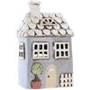 Home of Christmas Casa delle luci | Porta lumini | Portacandele | Ceramica (Grigio/Bianco 19 x 12 x 8,5 cm)