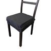 SalGiu Cuscini Sedia Cucina (6 pezzi) Con Fascia Elastico Imbottito e Sfoderabile 40x40 cm (Nero)