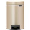 Brabantia Pattumiera a Pedale da Bagno, 3 litri, Lega di Acciaio Plastica - Metallic Gold
