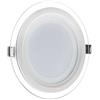 Generico UNIVERSO PANNELLO FARETTO LED ROTONDO DA INCASSO 18W CON CORNICE IN VETRO ALTA LUMINOSITA' 300KK 4000K 6500K (Bianco Naturale)