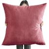 SWJ-swjssb Copri Federe Cuscini Divano 80x80 Copricuscino 60x60 Quadrato Con Cerniera,Federe Cuscino Moderne Per Camera Da Letto Divano Decorativo Velluto Elegante Lavabile ( Color : Burgundy , Size : 70x70cm 1p