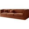 KYJSW Velluto Copridivano Chesterfield 1/2/3/4 Posti Fodera Per Divano Elasticizzato Fodere Per Cuscini Antiscivolo Antimacchia Lavabile (Caffè rosso,XL SOFA+3 LARGE SEATS)