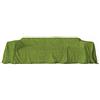 HOME ZEN HOUSEHOLD LINEN telo gran foulard copriletto copritutto copridivano art sunny in tessuto di poliestere e cotone antistrappo con fantasie tinta unita melange misura 240x270 cm tinta unita verde