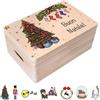 Creative Deco Scatola di Regalo per Natale Personalizzata Originali Regalo di Legno | Testo Desiderato Personalizzato Idea Regali Natale Individuale | Decorazione Natalizia | Per Donna, Uomo e Coppie