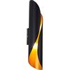 damastoreitalia Universo Applique illuminazione per interno lampada da parete a muro moderno doppia luce con attacco G9 (Nero)