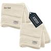 Schöner Wohnen Kollektion SCHÖNER WOHNEN Set di 2 Asciugamani Viso 50x100 - altamente assorbente - Crema/Bianco - 100% cotone - Piccoli Teli de Doccia per Ospiti e Mani - bambini in spugna - Oeko-Tex - 500g/m2 - Hotel e B&B