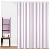 GCIREC Tenda Doccia, 120x200cm, Viola Chiaro Minimalismo moderno Strisce verticali Arte di lusso Impermeabile Tessuto Macchina Lavabile Tenda da Bagno con Ganci