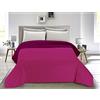 BANZAII TEXTILE INNOVATOR ONLINE Banzaii Trapuntino Matrimoniale 250x260 cm Primaverile Estivo, Copriletto Matrimoniale Double Face, Trapunta Estiva Leggera Made in Italy - Fuxia/Mora