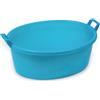Ecoplast | Bacinella Bucato Tonda, Cesta Portabiancheria in Plastica 100 Lt, Azzurro, ø79x58,5x30, Made in Italy