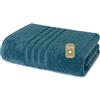Lavea® 1 Telo Doccia XXL 100x150 cm in Spugna di Cotone Bio 100% Morbido e Assorbente, per Casa Hotel Spa - Ideale anche come Telo Mare - Verde pino