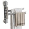 LLPEIJIE026 Portasciugamani Girevole in Alluminio,Portasciugamani Ventosa a Parete Porta Asciugamani per Bagno Senza Foratura,Con 2 Braccia Girevoli Porta Salviette,Per Balcone,WC