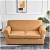 ELYSYSRL Copridivano 2/3/1 posti con Braccioli Stretch con Cuscino Separati Elastico Decorazione del Soggiorno (Color : #31, Size : 2 posti)