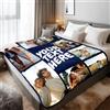 Stepdiy Coperta Personalizzata con Foto 150x200cm | Plaid Personalizzato con 8 Foto e Parole | Coperte Personalizzate Extra Large per Mamma Papà Nonno Nonna per il Compleanno