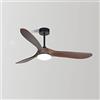 Moddeny Ventilatore da soffitto per Interni Antico con luci con Ventilatore da soffitto per Soggiorno dimmerabile a Distanza Ventilatore da soffitto per Camera da Letto a 3 Pale Muto a LED