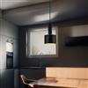 maolo Lampadario Moderno in Metallo - Attacco E27, Design Minimalista, 60W Max, Facile Installazione, Ideale per Soggiorno, Cucina e Locali Eleganti (Nero, Cilindro)