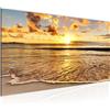 Runa Art Quadri Moderni Tramonto Spiaggia Tela Non Tessuta Soggiorno Corridoio Mare Beige Blu 607912a