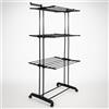SPRINGOS Asciugatrice verticale pieghevole con 3 livelli e 24 aste: grande potenza secca, design ergonomico, superficie di asciugatura 17 m