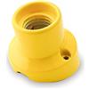 AMARCORDS - Plafoniera in porcellana inclinata attacco e27 base applique portalampade vintage colore GIALLO