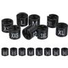 QUARKZMAN Segnataglie per Appendiabiti XXS/XS/S/M/L/XL/2XL/3XL Nero 800pz