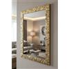 MO.WA Specchio da Parete, Specchiera Muro cm. 50x70 cornice legno Argento Champagne, Made in Italy, Grande Specchio, moderno
