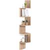 IDMarket - Scaffale a muro angolare a 5 livelli ISA in design faggio