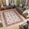 TAPISO Colorado Tappeto Pelo Corto Resistente Design Tradizionale Classico Rosso Crema Motivo Floreale Ornamenti Cornice Bordo Chiaro Camera Soggiorno Sala Oeko-Tex 120 x 170 cm