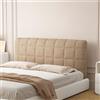 AYUOEODM Copri Testiera Letto Matrimoniale/Singolo/Una Piazza E Mezza Imbottito Tessuto,Elastica Copertura Per Testiera Per Letto Ferro Battuto/Legno/Pelle Fodera Velluto Protezione ( Color : Brown , Size : 10
