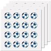CREATCABIN 128 Pz Adesivo Pianificatore Calcio Adesivi Sport Calcio Adesivi Foto Autoadesivi Impermeabili Punto Rotondo Decalcomanie Bulk Cartone Animato per Cappelli Libri Coppa Calendario 2.5x2.5cm