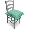 Russo Tessuti 6 CUSCINI Sedie Cucina Coprisedia IMBOTTITI Tinta Unica ALLEGRIA Laccetti Volant-61 Verde Salvia