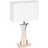 Brubaker Lampada da Tavolo o da Comodino Golden Column - Lampada da Tavolo in Metallo Vintage - Altezza 50 cm, Oro Bianco