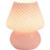 BestAlice Lampada a fungo, Lampada da comodino in vetro con fungo di notte USB ricaricabile dimmerabile piccola lampada da comodino 3000 4000 5500k camera da letto lampada da tavolo, lampada