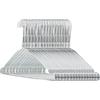 HANGERWORLD 100 Grucce per Lavanderia 40cm Salvaspazio in Metallo Cromato con Spalline con Scanalature