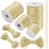 LEREATI Filo Nylon per Braccialetti 2.5mm x 100m Coda di Topo Cordoncino per Collane Filo Non Elastico per Braccialetti Resistente Filato Gioiello, Filo per Macrame, Perline, Fai da Te (Beige)