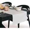 Mobili Fiver, Runner da Tavola Gioele in cotone 45x260, Grigio chiaro, runner da tavola moderno Cotone 100%, Made in Italy