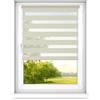 time4blinds Tenda doppia giorno e notte Mini, Tenda a rullo per finestra giorno e notte, Tenda a rullo senza foratura, Tende a rullo per camera da letto - 500x1900mm Crema Lato Destro