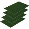 Carpido Zerbino da Esterno Resistente alle Intemperie in Gomma Antiscivolo - Verde Set di 4 40x60 cm - Tappeto Ingresso per Esterni Trattiene Sporco e Umidità