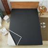 YongXinMY Coprimaterasso futon da pavimento con cerniera, tinta unita, copertura completa, lavabile, antipolvere e rimovibile, con cerniera, per materasso futon giapponese tatami (grigio scuro, 120 x 190 cm)