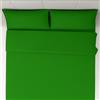 Corredocasa Completo Letto Set Lenzuola in Puro Cotone 100% Tinta Unita Made in Italy Lenzuola sopra, Lenzuolo sotto e 2 Federe - Biancheria da Letto, (Verde Prato, Matrimoniale)