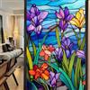 WAZUBC 2 Pezzi Pellicola per Finestre in Vetro Colorato, 45 x 100cm Pellicola Adesiva Statica in PVC Opaca per Privacy su Vetri delle Finestre, Soggiorno, Decorazione Casa Feste (Stile Q)
