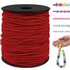 LEREATI Filo Elastico per Braccialetti Resistente 1.5mm x 100m Cordino Elastico Fili per Braccialetti, Cordoncino per Collane, Filo Elastico per Cucire Fai da Te Perline (Rosso)